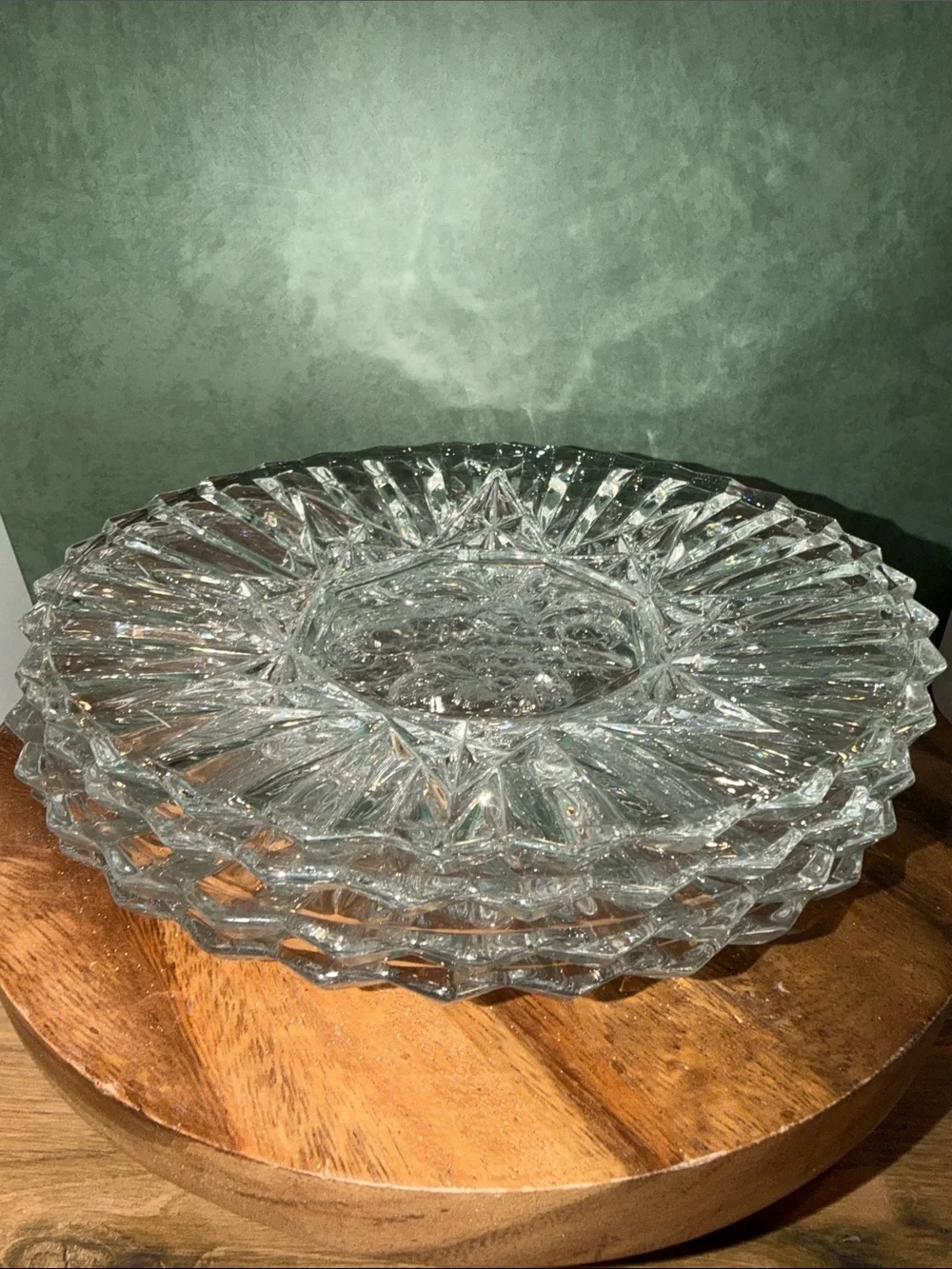 Federal Glass Fruit Motif Serving Plates - 4 plates